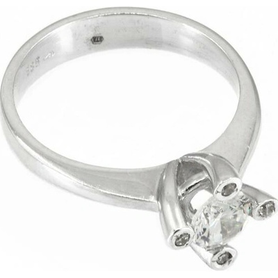 sZlato.cz 3958 Zlatý zásnubní prsten z bílého zlata