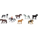 Safari Ltd 679704 8 malých koníkov s 2 jazdcami 10 ks