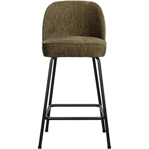 WOOOD Кадифен бар стол в цвят каки (височина на седалката 64 cm) Vogue - WOOOD (800294-BO)