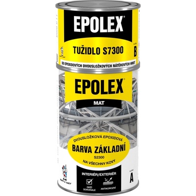 Epolex S2300 barva základní na kov + Epolex S7300 tužidlo sada 1,18kg šedý mat – Hledejceny.cz