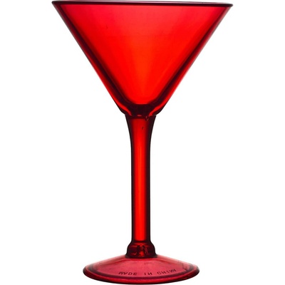 Koktejlová sklenice Intesi Sky červená z odolného plastu na drinky vhodná do myčky 240 ml