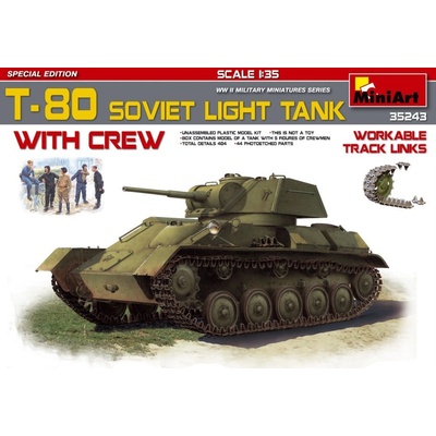 MiniArt T 80 Soviet Light Tank w/Crew.Special Edition 35243 1:35