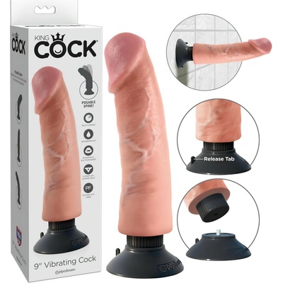 King Cock Elite 9 23 cm prírodný