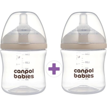 Canpol babies Комплект бебешки шишета Canpol - Natural Shape, 0 м+, 2 х 150 ml (2x 35/400)