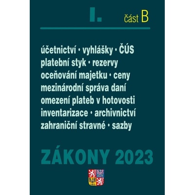 Zákony 2023 I/B - Účetní zákony a ČÚS - Poradce s.r.o.