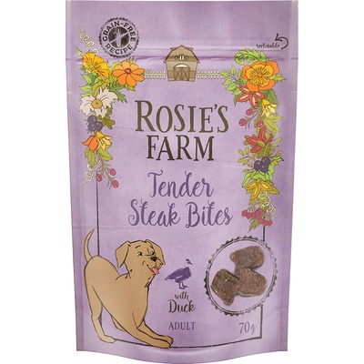 Rosies Farm Snac x Adult Tender Steak Bites kačacie 70 g