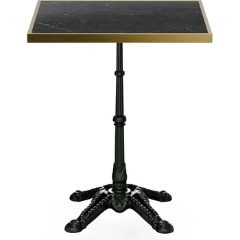 Blumfeldt Patras Lux, бистро маса, мраморен плот, 60 x 60 см, чугунена основа (GDMC1-PatrasLux-BK) (GDMC1-PatrasLux-BK)