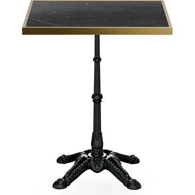 Blumfeldt Patras Lux, бистро маса, мраморен плот, 60 x 60 см, чугунена основа (GDMC1-PatrasLux-BK) (GDMC1-PatrasLux-BK)