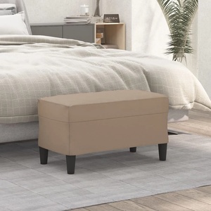 vidaXL Пейка, капучино, 70x35x41 см, изкуствена кожа (349396)