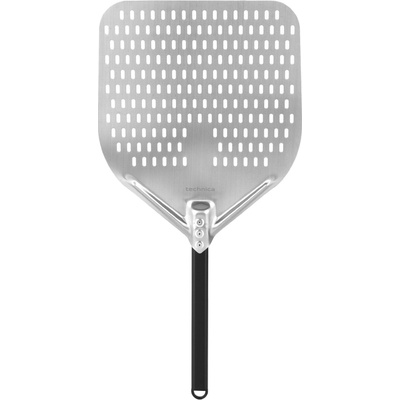 TECHNICA Perforovaná lopata na pizzu z nerezové oceli s hliníkovou úchytem, čtvercová, 355x405x710 mm | TECHNICA, Pizza Line