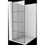 Mexen Kioto L стена за душ Walk-in 90 x 200 cm, черна решетка, четкана мед - 800-090-103-65-77 (800-090-103-65-77)