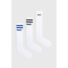 kust. 3-pack pánské ponožky kust.kneelenght.socks02 bílá