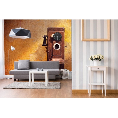 DIMEX ART Самозалепваща се флизелинова фототапета античен телефон 375 x 250 см