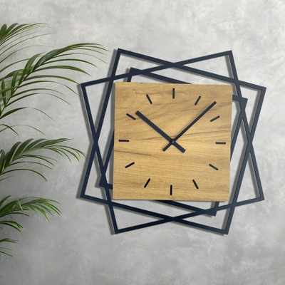 Karls Design Drevené nástenné hodiny Loft H 40 cm