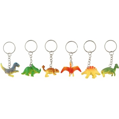 Prívesok na kľúče dinosaurus plast 7 cm mix druhov