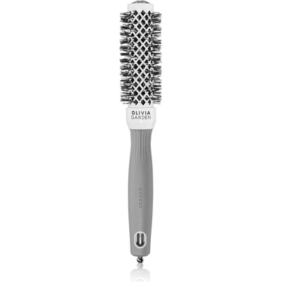 Olivia Garden Expert Shine Wavy Bristles White&Grey Четка за коса průměr 25 mm