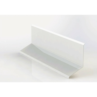 Lemování zdí horní r.š.333mm pozink Lakovaný RAL 9010 bílá s folií dl.2m