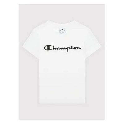 Champion Тишърт Contrast Script Logo 404541 Бял Regular Fit (Contrast Script Logo 404541)