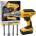 LEAN Toys Battery Powered Drill Driver 4 Interchangeable Bits LED Light