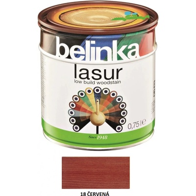 Belinka Lasur 0,75 l Červená