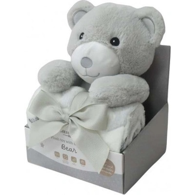 Freeon Free2Play Plyšová hračka s dekou Teddy Grey White – Hledejceny.cz
