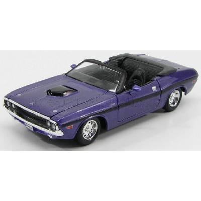 MAISTO DODGE CHALLENGER R/T 426 HEMI CONVERTIBLE 1970 PURPLE MET BLACK 1:24