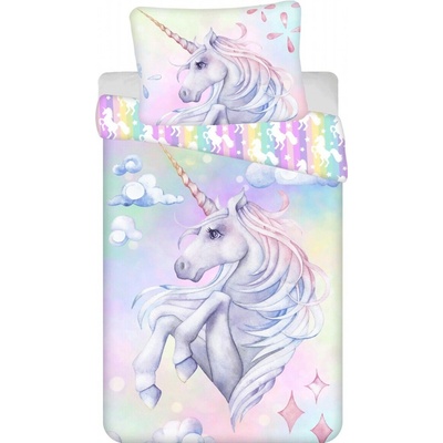Jerry Fabrics Súčasťou balenia je plátno Unicorn Pastel Rainbow 140x200 70x90