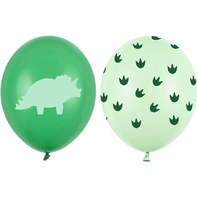 Party Deco Латексови Балони Пастел, Парти с Динозаври 30см (1 Пакет / 2 Бр. )