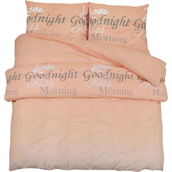 Комплект спално бельо, розово, 260x220 см, памук