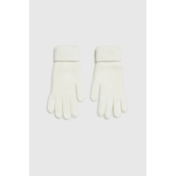 Moodo Плетени бежови ръкавици Moodo Moodo | Byal | ЖЕНИ | ЕДИН РАЗМЕР