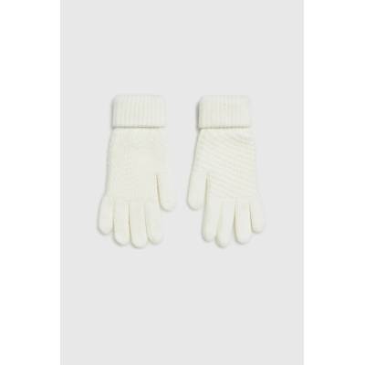 Moodo Плетени бежови ръкавици Moodo Moodo | Byal | ЖЕНИ | ЕДИН РАЗМЕР