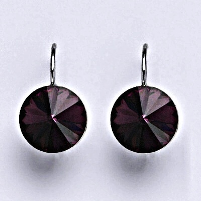 Čištín se Swarovski krystaly Rivoli amethyst NK 1468