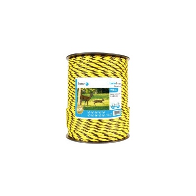 Lano pro elektrický ohradník, průměr 6 mm, žluto-černé