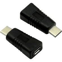 USB redukce USB C(M) - microUSB B(F), černá