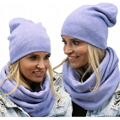Fashionweek dámský zimní set čepice a šála ZIZI-K6 Lila