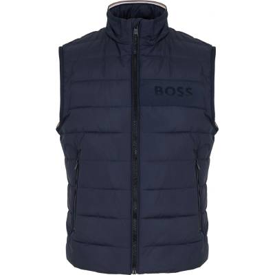 Boss Елек Boss Men's H-Cenito Padded Water-Repellent Stand Collar Sleeveless Gilet - Dark Blue