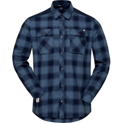 Norrøna Мъжка риза с копчета Norrøna Femund Flannel Shirt - Navy Blazer (033-2287-0311)
