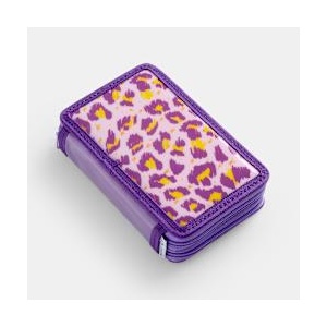 Goomby Двоен пълен несесер Leopard Purple