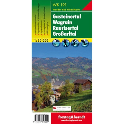 Gasteiner Tal Wagrain Grossarltal turistická mapa 1:50 000 oblast Švýcarska