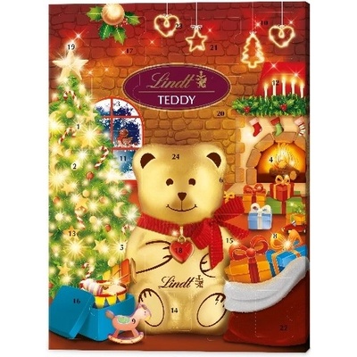 Adventní kalendář Lindt Teddy s čokoládou Vánoce 170g