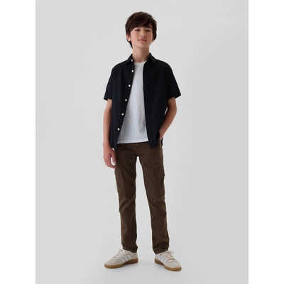 GAP Dětské slim cargo džíny UltraSoft Hnědá
