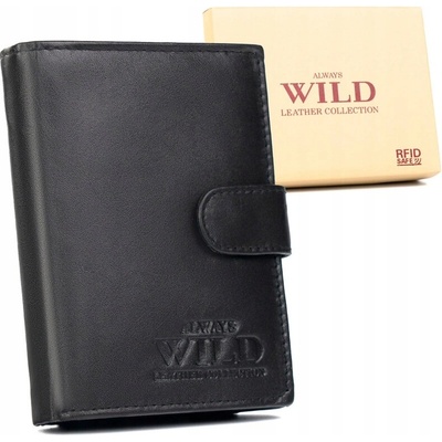 Always Wild peněženka z pravé kůže černá pánská