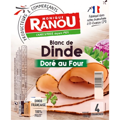 Monique Ranou Pečená krůtí prsa 92% masa 160 g