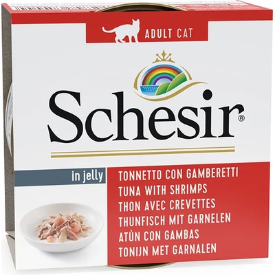 Schesir 6х85г Schesir консервирана храна за котки, риба тон със скариди