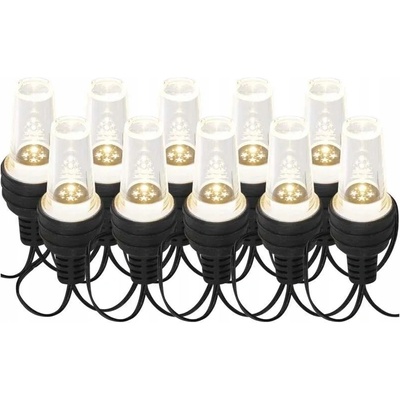 LED svetelná reťaz Emos 10 ks párty žiaroviek 4,5 m pre vonkajšie aj vnútorné použitie studená biela