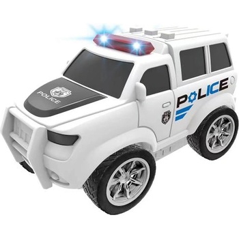 Wiky Полицейска кола на инерция с ефекти бяла 22, 5 см