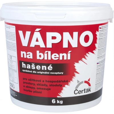 Čerťák hašené vápno na bílení, 6 kg – Hledejceny.cz