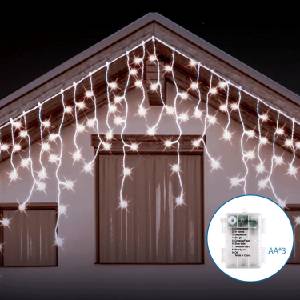 Aigostar - LED външна гирлянда 200xLED/8 функции 13x0, 6m IP44 студено бяло (AI1322)