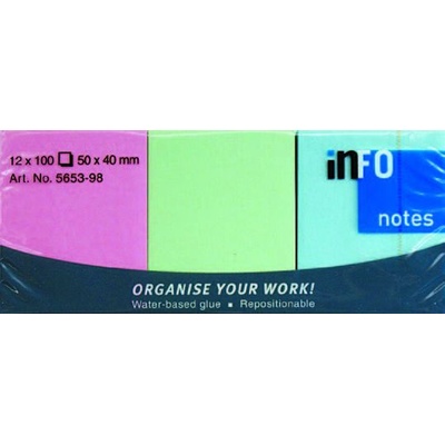 ЛИСТЧЕТА СЗЛ info notes 50/40ММ 100Л МИКС ПАСТЕЛ