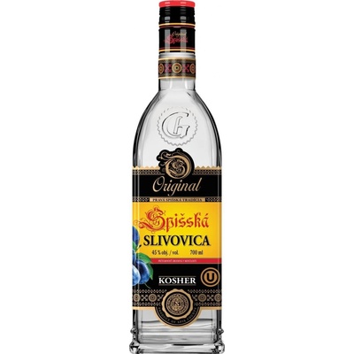 Original Spišská Slivovica KOSHER 45% 0,7 l (čistá fľaša)